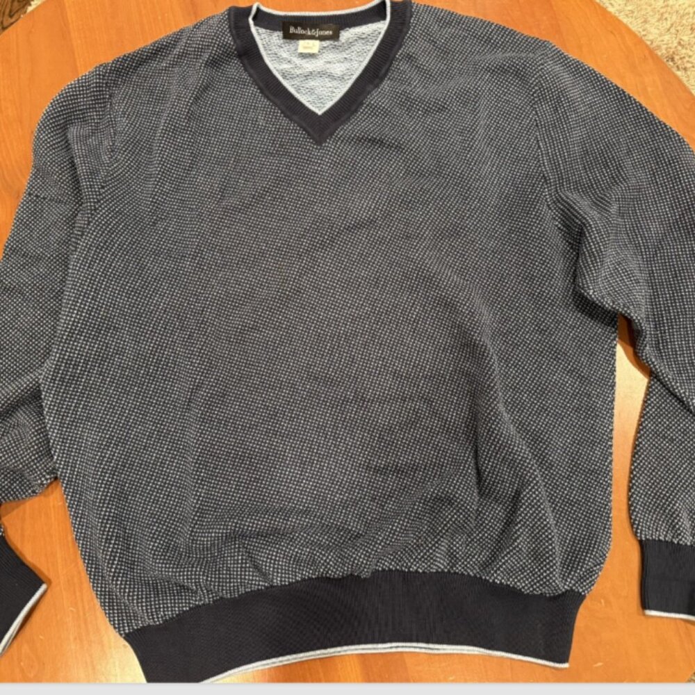 AMAZING LIMTED EDITION BULLOCK & JONES PIMA COTTON V-NECK SWEATER